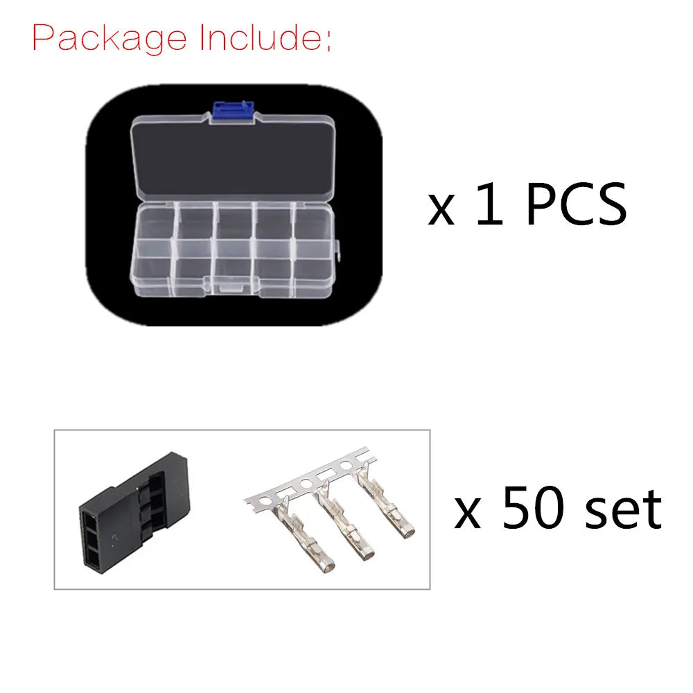 50PCS DIY Servo Extension Cable JR/Futaba Connector Male/Female Plug with 2.54 Terminal for RC Robot Airplane Car Servo ESC