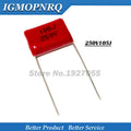 10PCS 250V105J Pitch 15MM Polypropylene film capacitor 250V 105 1uf CBB 250V105  Good quality 250V105J-P15