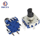 EC12 Car Audio Encoder With Switch 24 Position 360 Degree Rotation Shaft Length 12MM Digital Potentiometer 5Pins