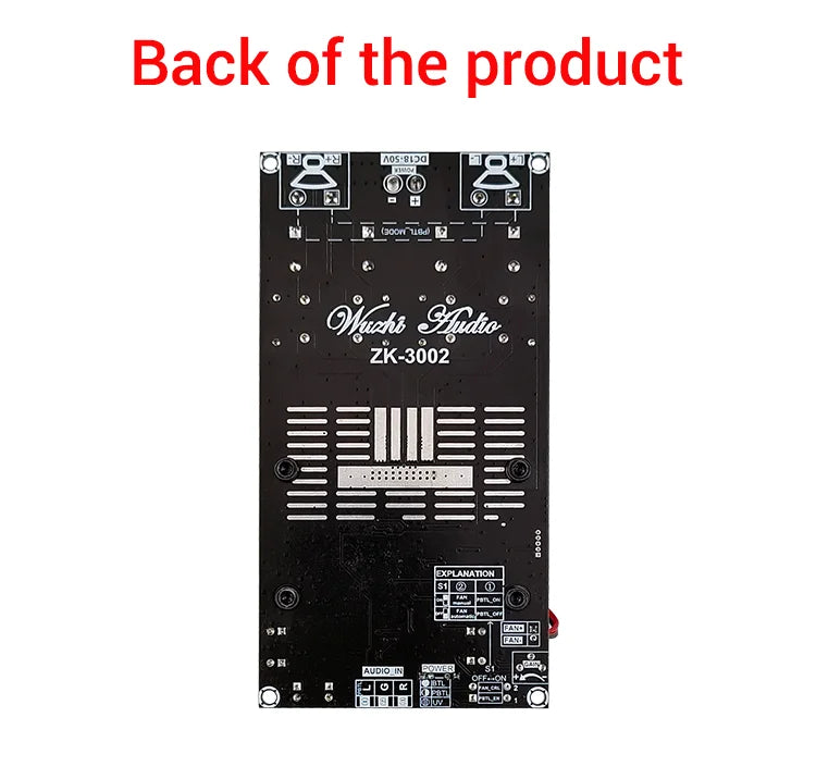 ZK-3002 Pure Rear Level Digital Amplifier Board Stereo 300Wx2 TPA3255 Bridged Mono 600W AMP Audio Music Power Amplifier Board
