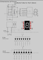 10pcs 0.3 Inch 10 Pins 3014AS 3014BS 3104AS 3104BS 1 Bit Digit 7 Segment Red LED Digital Display Digitron Common Anode Cathode