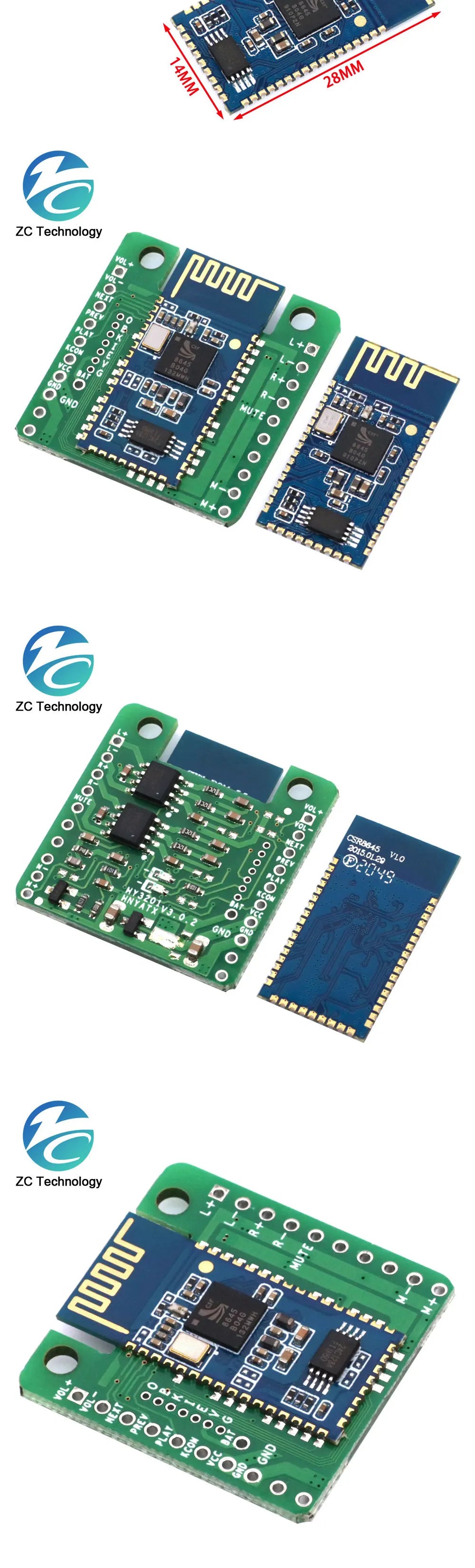 Bluetooth 4.0 CSR8645 Amplifier Board 5W+5W APT-X Stereo Receiver Amp Module