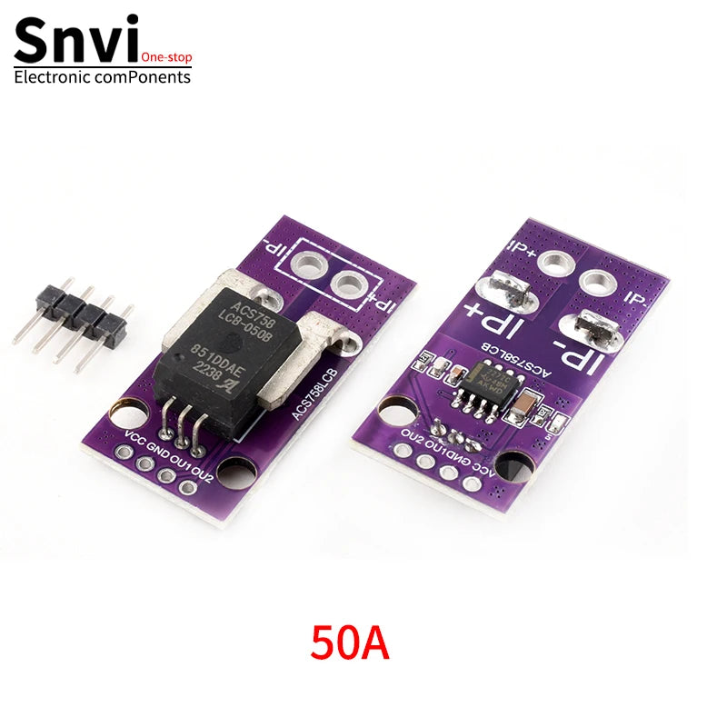 ACS758 LCB Hall Current Sensor Module 50A 100A 150A 200A Linear Analog AC DC Current Detection 3.3V-5V ACS758LCB for Arduino
