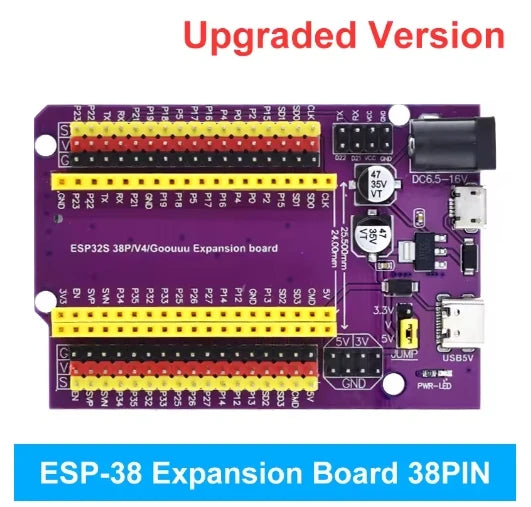 ESP-WROOM-32 Microcontroller Development Board ESP32 Expansion Breakout Board GPIO 1 into 2 for 38PIN Narrow Version