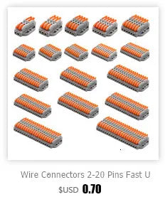 1PC Wire Connector Electric Cable Led Conectors Fast Terminals Blocks Docking Butt Household Electrician Tools For 4mm² 6mm²
