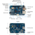 Smartfly banana pi BPI-M64 quad-core 64 bit SBC with allwinner A64 1.2 Ghz Quad-Core ARM Cortex A53 Android and Linux Demo Board