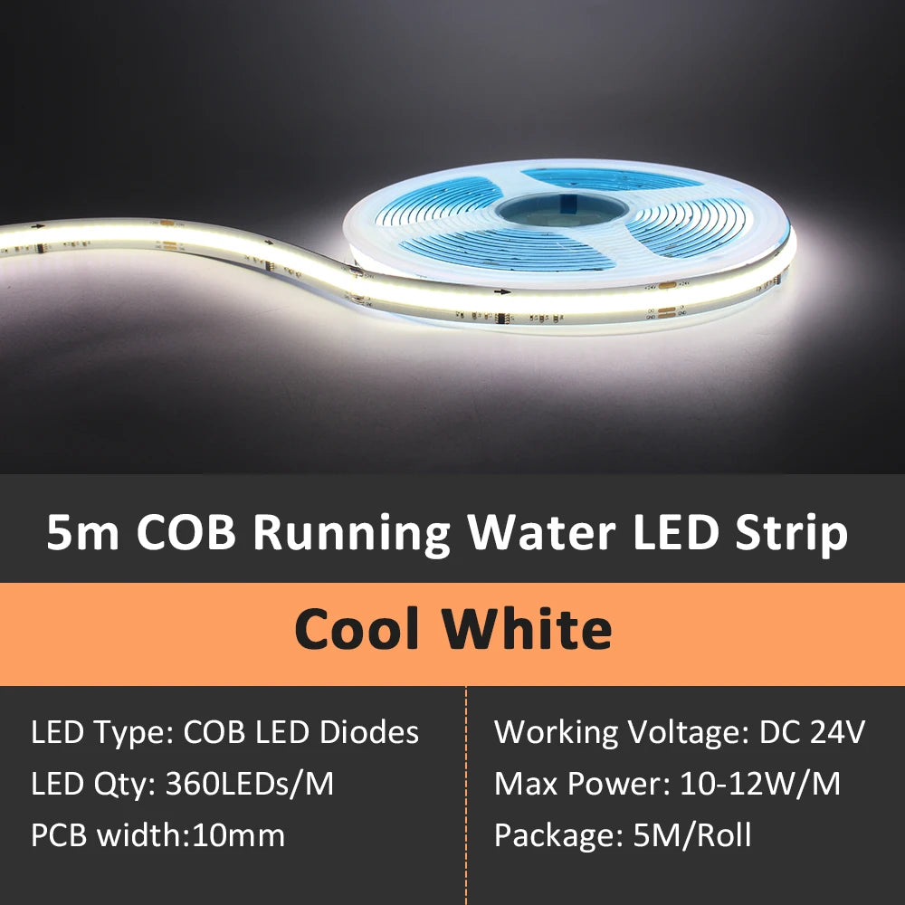 WS2811 Horse Race Running Water Led Strip 24V COB 360LEDs/M SMD 120LEDs/M Touch Controller Sync Controller 1to4 1to8 Sequential