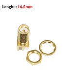 Cltgxdd 1/5/10pcs SMA-KE/KWE SMA Female Jack Adapter Solder Edge PCB Mount Antenna Base RF Copper Coaxial Connector Plug Socket