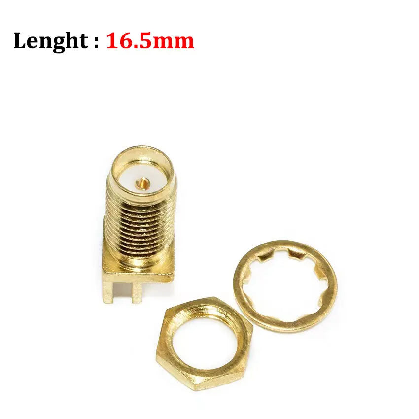 Cltgxdd 1/5/10pcs SMA-KE/KWE SMA Female Jack Adapter Solder Edge PCB Mount Antenna Base RF Copper Coaxial Connector Plug Socket