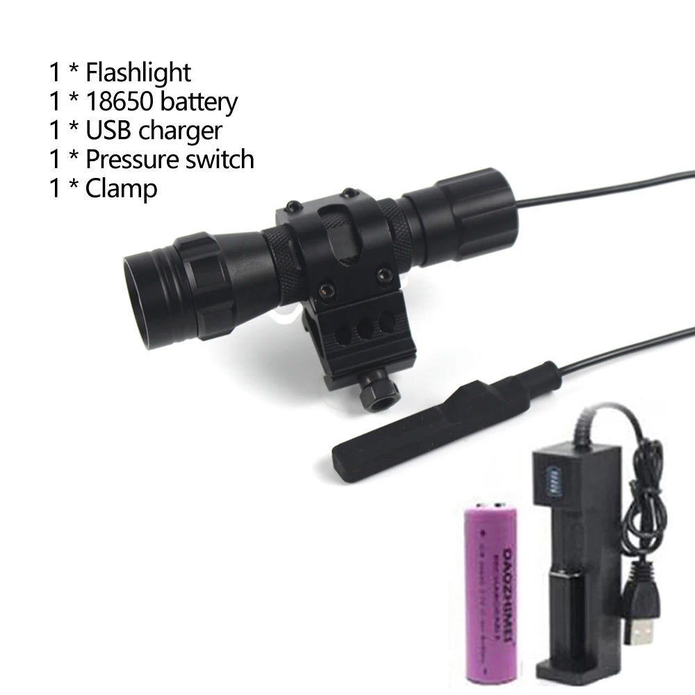 150 Yards Professional Focus Night Vision Hunting Torch 10W IR 850nm/940nm Tactical Infrared Radiation Zoomable LED Flashlight