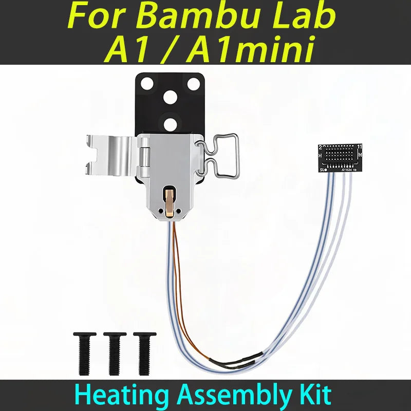 Heating Assembly Kit for A1/A1 Mini Hot End Heating Component with Heater Cartridge and Thermistor Temperature Sensor for Bambu