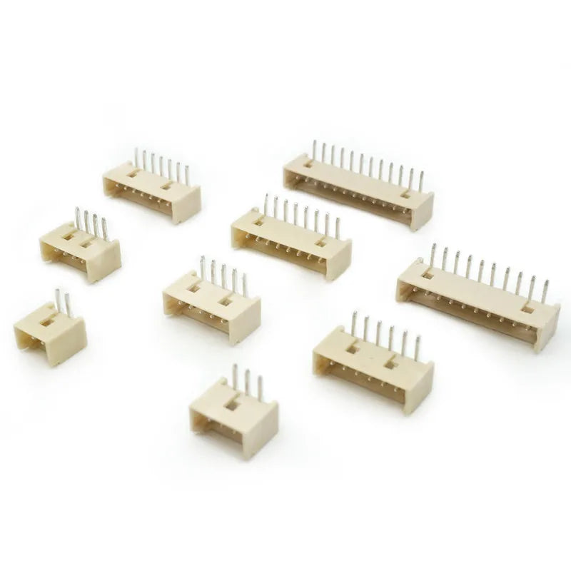 50pcs Micro JST MX1.25 Straight needle/curved needle Connector 2Pin~12Pin Male Pin Header Right Angle 90°/180° 1.25mm Pitch