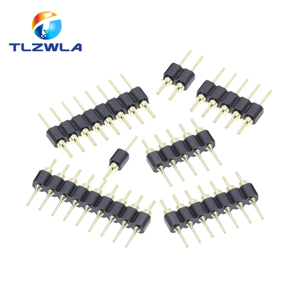 10PCS 2.54MM 1x40P Connector Round Hole Male Head Row Needles 1*2p 3p 4p 5p 6p 7p 8p 9p 10p 12p 20p 40p Gold Plated Single Row