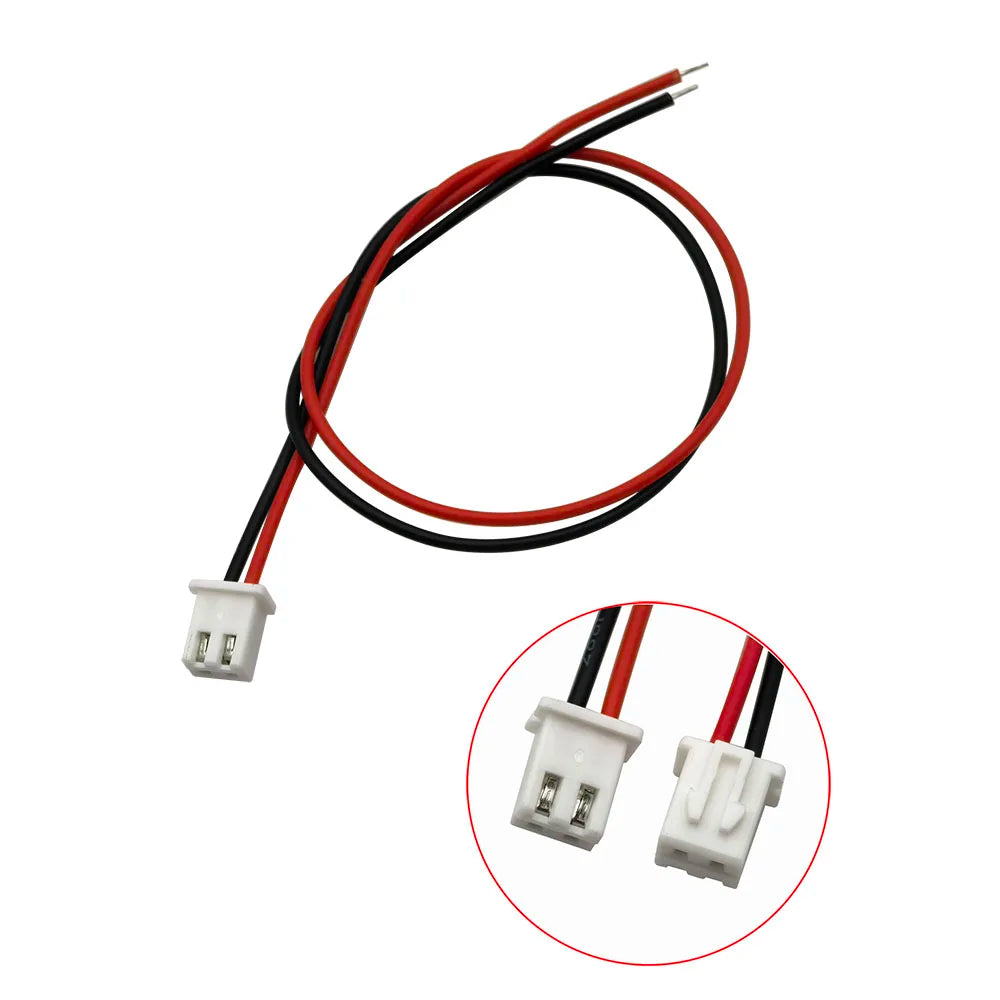 10/5Pcs JST XH 2.54mm Pitch 2 Pin XH2.54 Male Plug / Female Socket Wire Cord Connector 26AWG PVC Wires Length 200mm