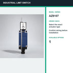 TEZUO AZ8107 IP65 Limit Switch Micro Travel Switch for Industrial Automation