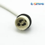 GU10 Ceramic LED Halogen Spot Lamp Bulb Holder Base European Standard VDE High Temperature Resistant Bayonet 18cm Light Socket