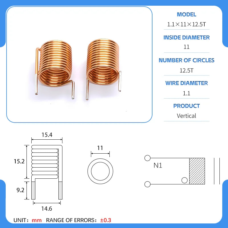 hollow inductor coil inductor copper wire  full specifications