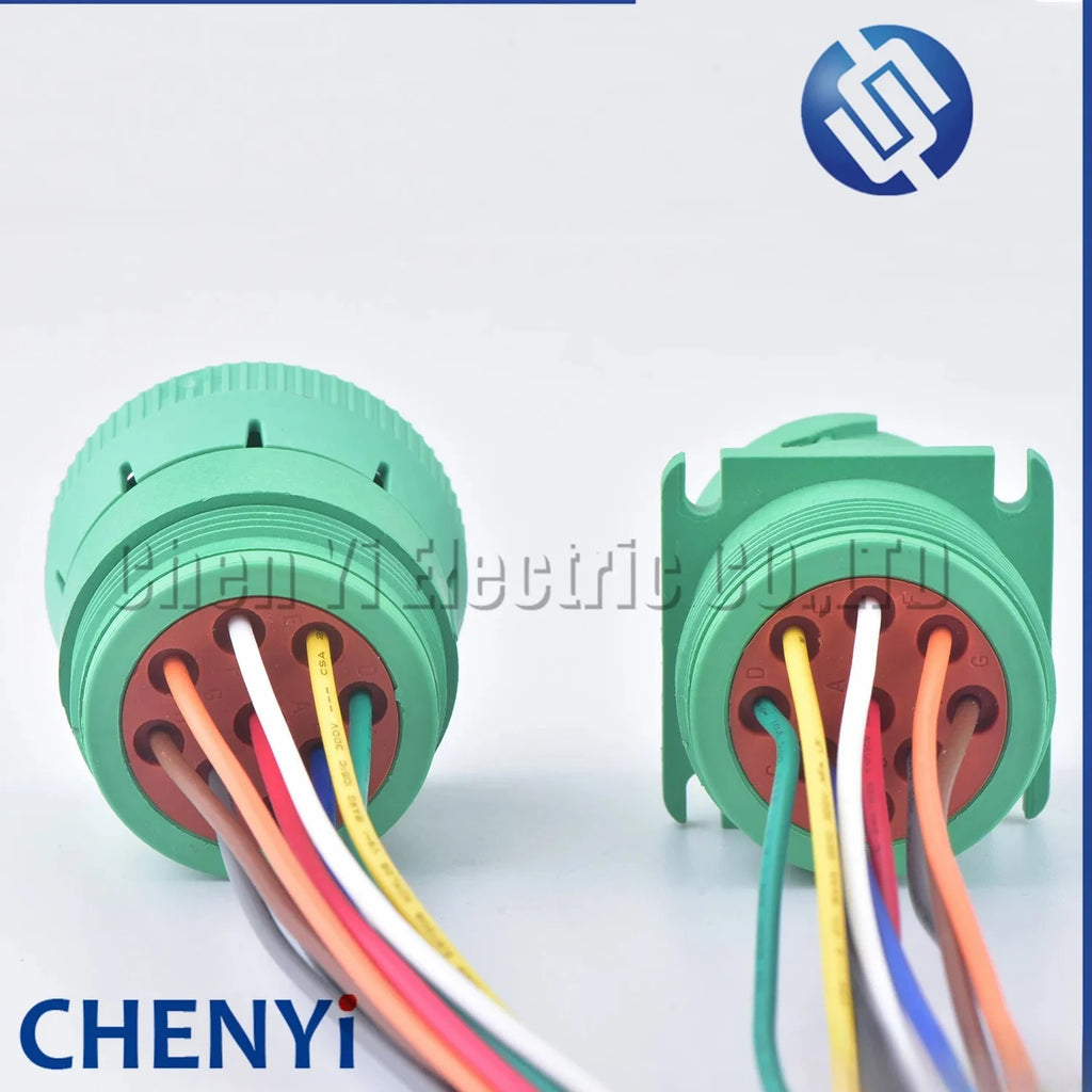 Green 9 Pin auto waterproof connector Diagnosctic Tool circular Wire Harness plug pigtail HD16-9-1939S-P080 HD10-9-1939P-P080