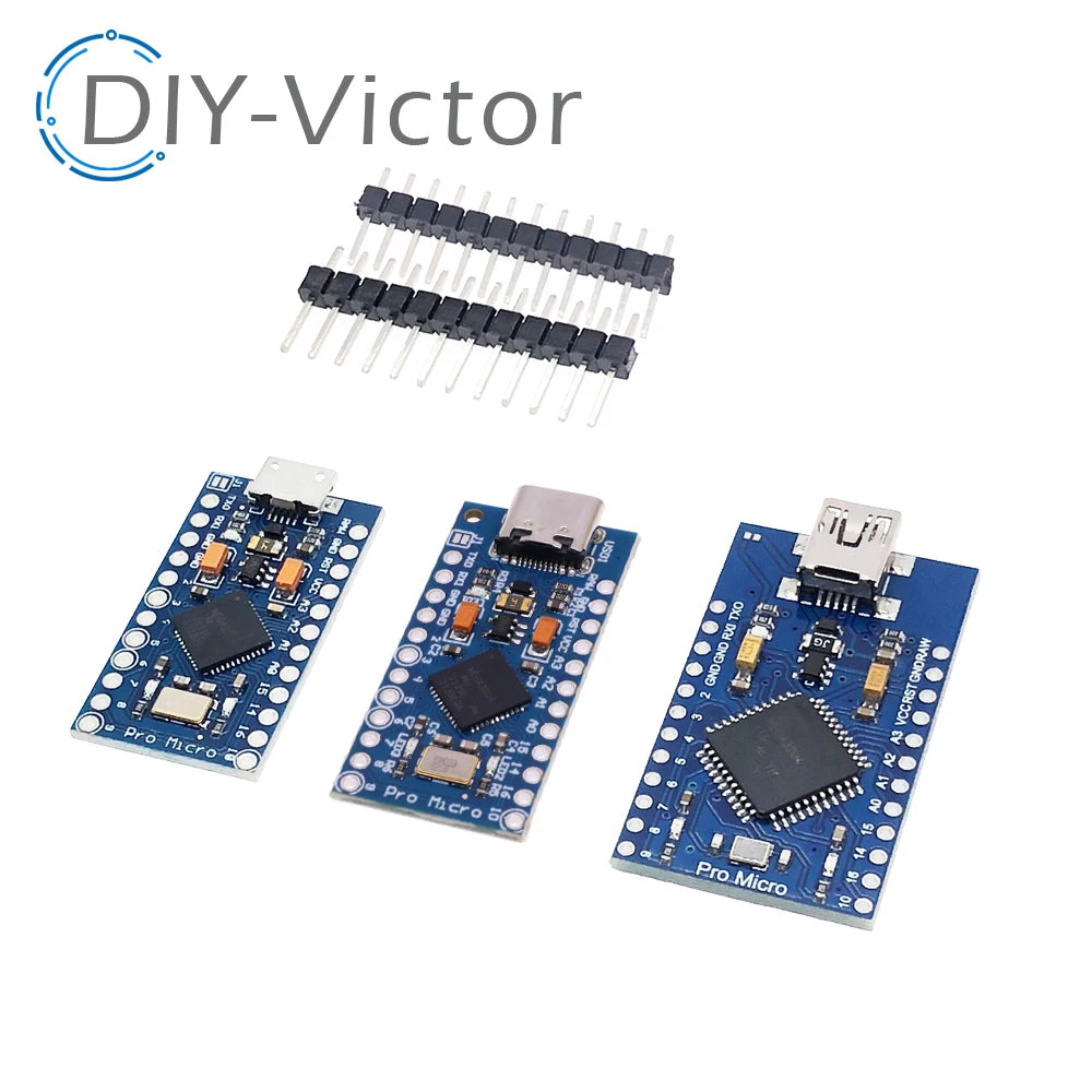 New Pro Micro 3.3V 8Mhz For Arduino ATmega32U4 5V/16MHz Module With 2 Row Pin Header For Leonardo
