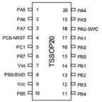 5/10/20PCS PY32F002BF15P6TR TSSOP-20 ARM Cortex-M0 32-bit Microcontrollers-MCU PY32F002B TSSOP20