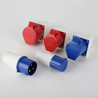1 PCS 32A Aviation Industry Plug Socket Connector 3P/4P/5P IP44 Waterproof Surface Installation Wireless Concealed Installation