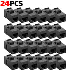 1-24PCS Cat6 RJ45 Keystone Coupler Network Ethernet Dual Straight Head Lan Cable Connectors Internet CAT 6 6a Extender Plug