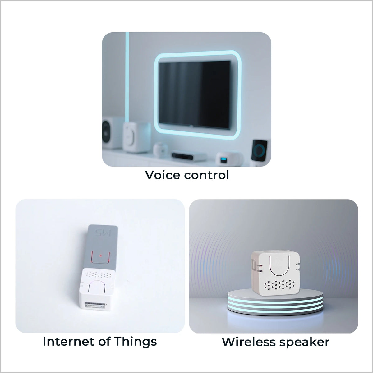 M5Stack Official ATOM Voice or Base ASR ESP32 Programmable Smart Speaker Development Board Kit For Home Assistant Voice Control