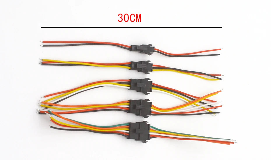 5pair-100pairs 3pin 4pin 5pin 6pin JST LED Connectors, Male and Female Connector for 3528 5050 RGB RGBW RGBWW LED Strip Light