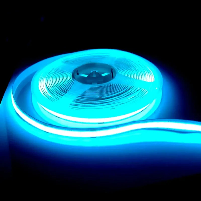 COB LED Strip Lights 320 LEDs/m High Density Flexible Dimmable FCOB Led Tape Colorful Rope Lighting DC12V 24V Red Green Blue
