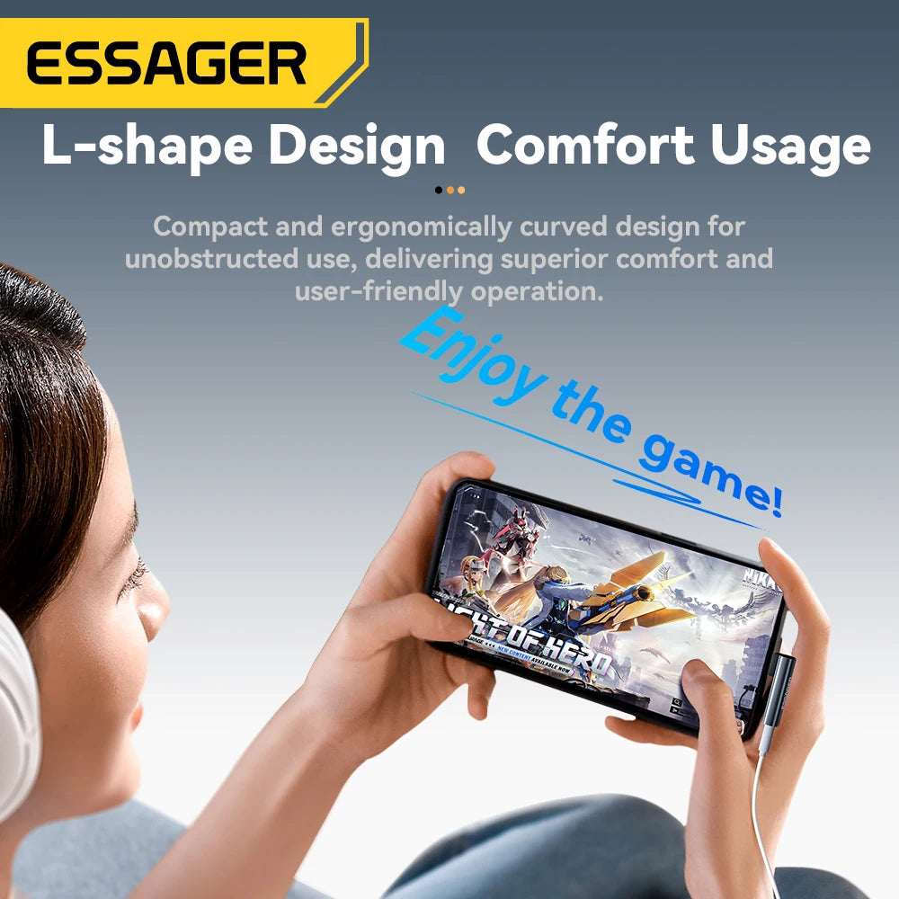 Essager Type C to 3.5mm Jack Audio Adapter Headphone Adapter For Xiaomi Huawei Samsung Lightning to 3.5mm Adapter for iPhone 14