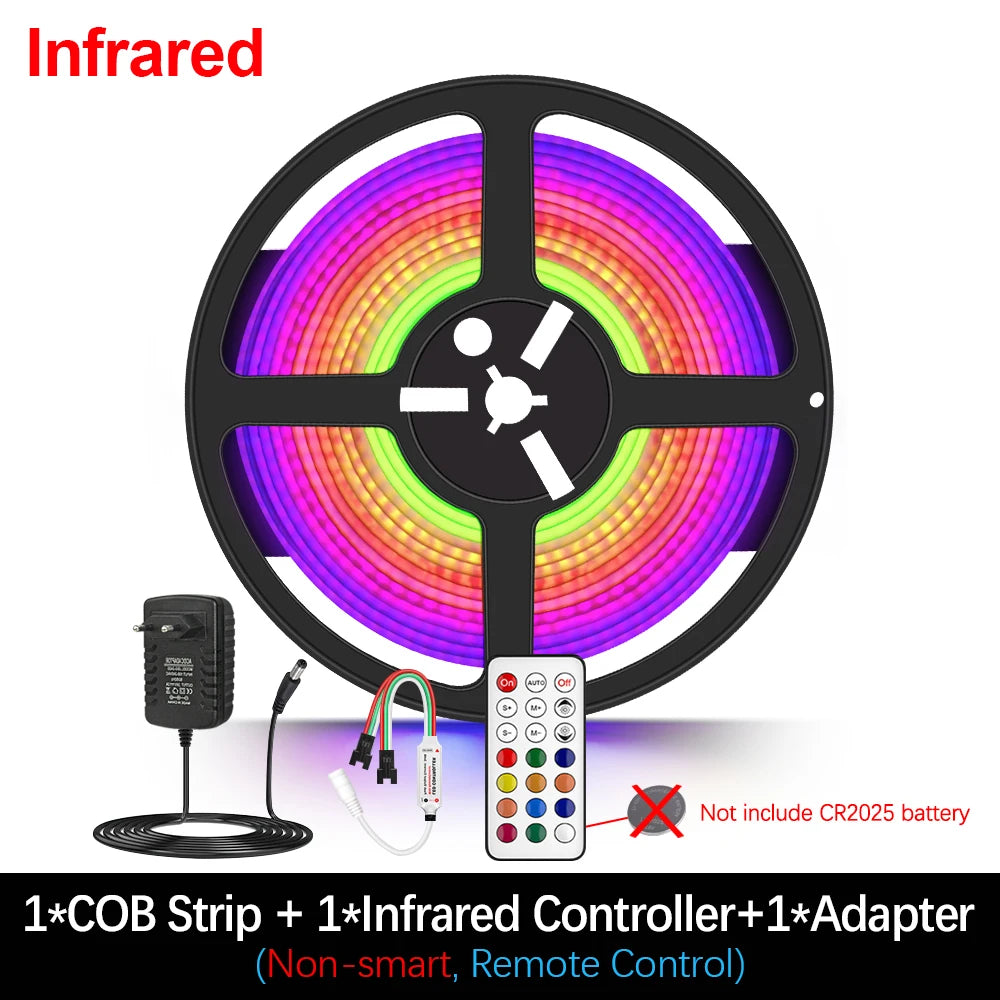 1M 2M 3M 4M 5M COB 24V RGBIC Led Strip 720Leds/M Wifi Bluetooth Infrared Remote Control Flexible Led Tape Lamp Room Decoration