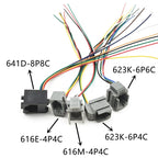 5/10PCS RJ11 RJ12 RJ45 Telephone Female Socket Connector With Wire 4P4C 6P6C 8P8C Female Jack Connector 616E 623K 616M 641D