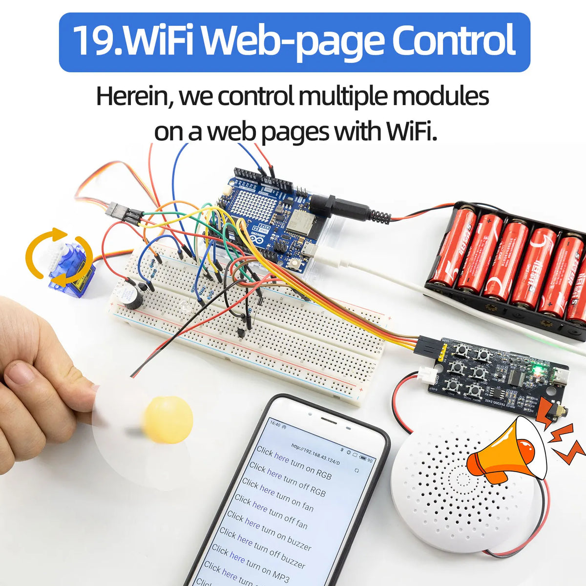 Kidsbits Smart IOT Living Learning Kit +60 Projects For Arduino UNO R4 WIFI Programming With Arduino C Language Tutorial