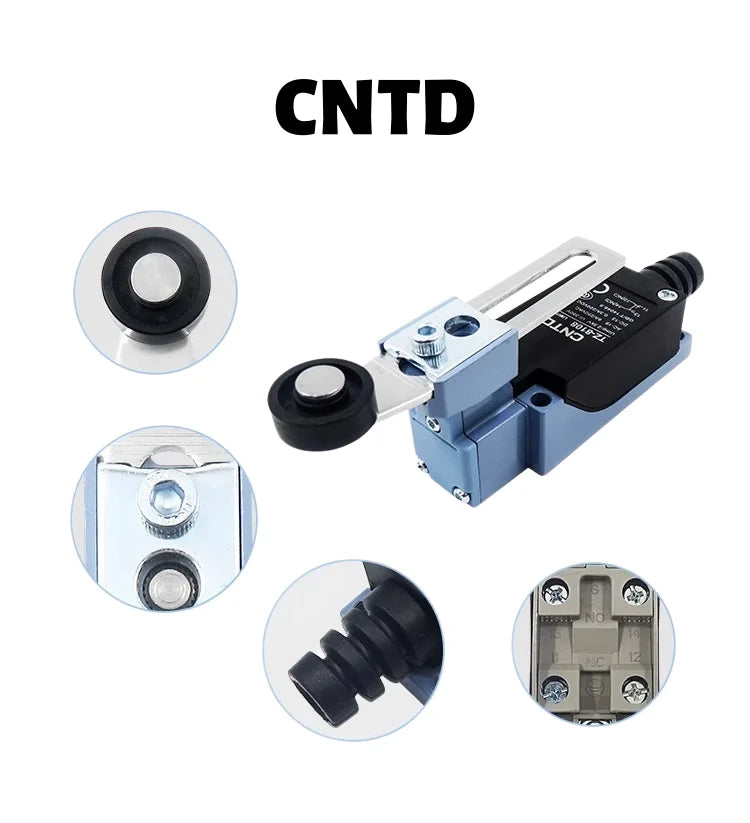 Limit Switch TZ-8108 IP65 Waterproof Roller Lever 10A 250VAC 1NO 1NC Travel Switch for CNC Machine Industrial Automation CNTD