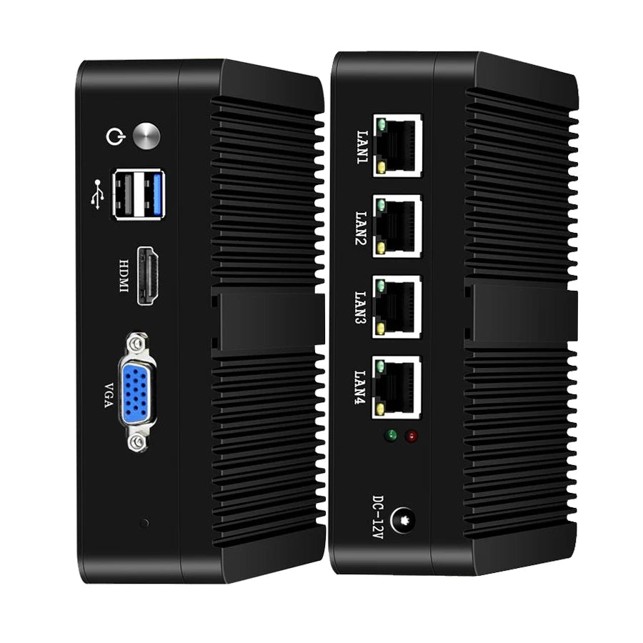 4 Ethernet Mini PC Intel N100 N2830 J1900 J4125 N5105 CPUs X86 Firewall Router Pfsense OPNSENSE Windows Linux Virtual Machine