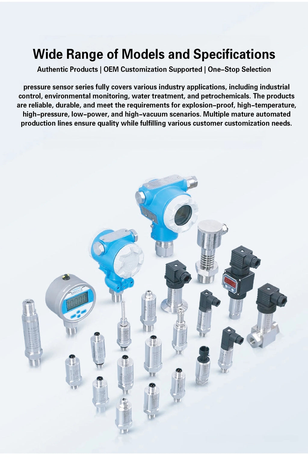 Absolute Pressure Transmitter HTP-300 RS485 4-20mA 0-5V 0-10V Modbus Vacuum Sensor High Accuracy IP65 Barometric Transmitter