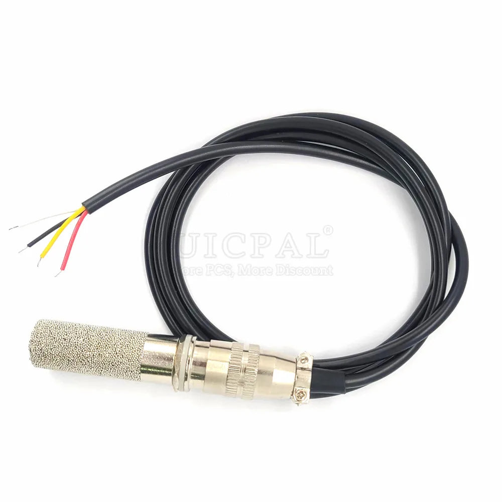 Temperature Humidity Sensor Probe Cable Metal Head Digital Capacitance Sensors 1M Length I2C Output SHT20 SHT30 SHT40 SHTC3
