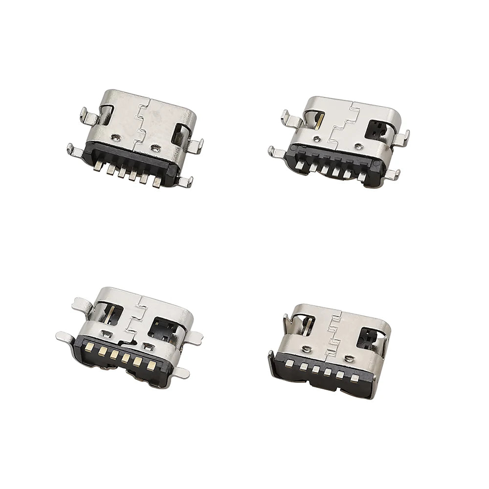 40Pcs Type C USB Connector Female Charging Port Jack 6/16Pin Type-C Socket PCB Soldering SMD SMT DIY Repair Type C Adapter