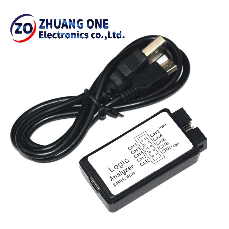 USB Logic Analyzer 24MHz 8 Channel 24M/seconds Logic Analyzer Debugger For ARM FPGA Logic Analyzer Logic 24M 8CH