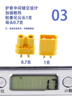 Amass XT30 XT60 XT90M/F Connector High Current Male/Female Lithium Battery Charging Gold Plated Plug