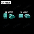 80PCS PCB Screw KF128-2 KF128-3 Terminal Block Connector KF128 Pitch 5.0MM 2P 3P Splicable Kit Box