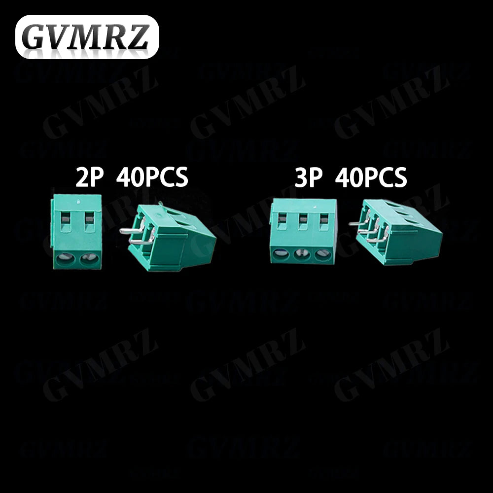 80PCS PCB Screw KF128-2 KF128-3 Terminal Block Connector KF128 Pitch 5.0MM 2P 3P Splicable Kit Box