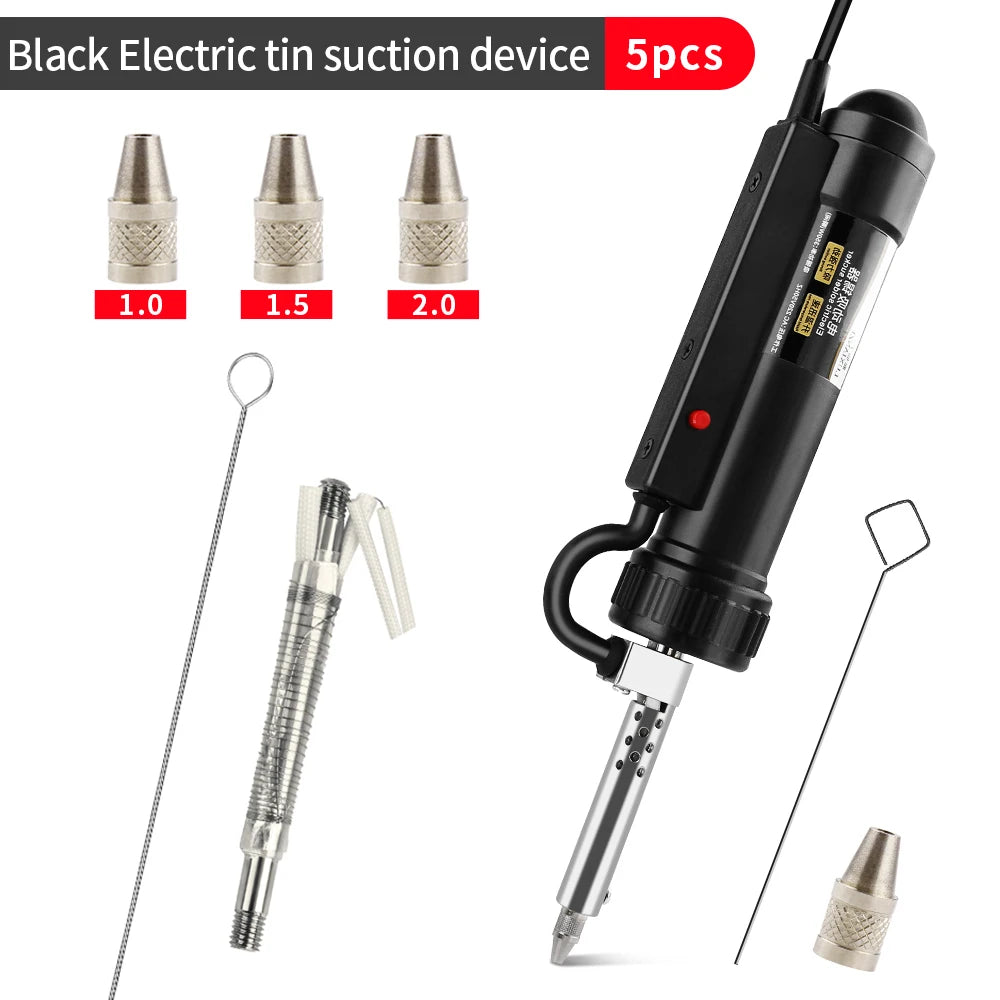 LUXIANZI Electric Suction Tin Gun Powerful Desoldering Pump Hand Welding Tools Removal Vacuum Soldering Sucker Pen Desolder