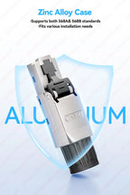 JEYI CAT8/CAT7/CAT6A RJ45 Toolless Ethernet Cable Connector 40Gbps/10Gbps Shielded Network Cable Plug for 22-24AWG STP Lan Cable