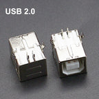 5PCS B Type 90°/180° Connector Soldering DIY Printer Interface Repair USB 2.0 and USB 3.0 Connector Female Socket Male Jack