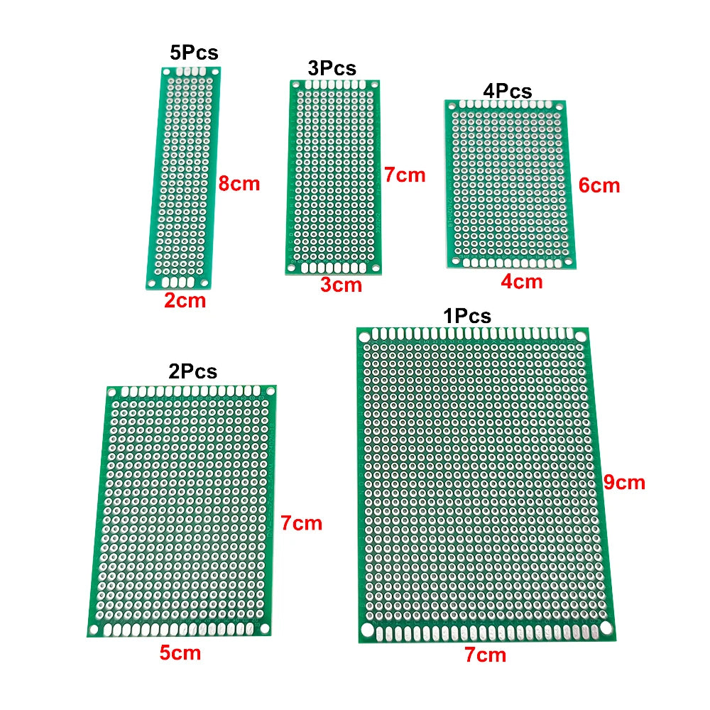61/169Pcs/Box Double Side PCB Board Kit 40Pin Single Row Male and Female Pin Headers and 5.0mm Screw Terminal Blocks for Arduino