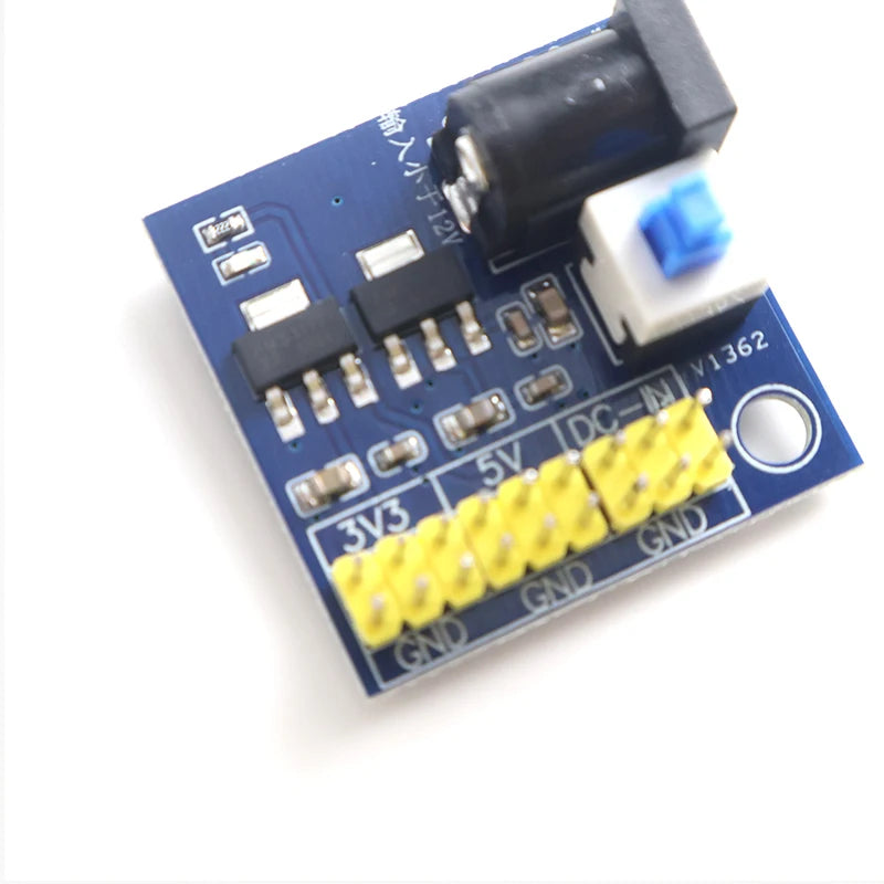 DC-DC Triple Output Power Supply Module 12V to 3.3V 5V 12V 800mA Buck Converter for Arduino ESP32 ESP8266 Breadboard Audio Amp
