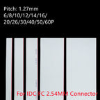 10M Grey Flat Cable 1.27mm Spacing 28AWG for IDC FC 2.54mm Connector - Various Pin Counts (6P-60P) Compatible