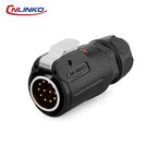 CNLINKO M24 Industrial Power & Signal Connector 2-24 Pin 25A 500V Waterproof IP68 Semi-Metal Solder Type Single-Hole Mount