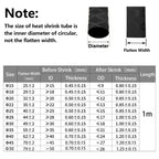 Anti-Slip Heat Shrink Tube ID 15mm - 60mm Handle Grip Repair Tool Protective Tubing Non-slip Insulation Sleeve for Fishing Rod